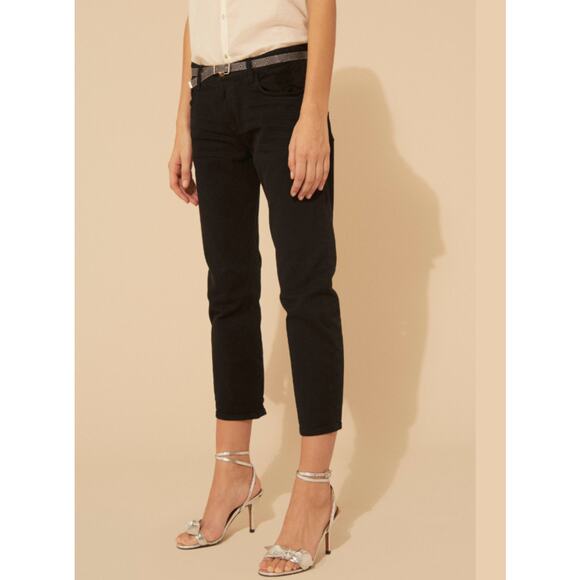 BA&SH Lady Jeans Mid-Rise Slim Cropped Jeans in Blackstone‎ Size 25 - Picture 1 of 12